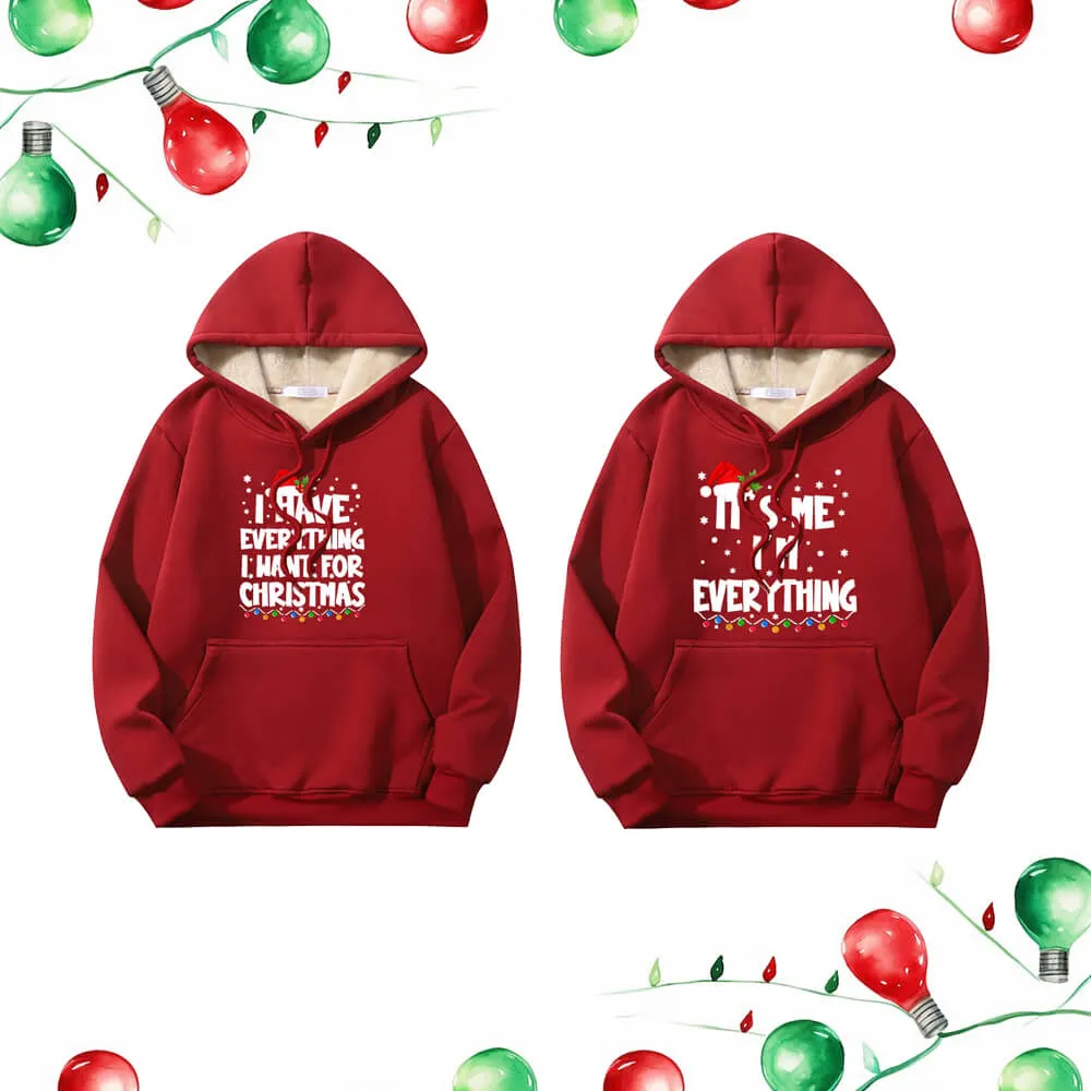 I Have Everything Fleece Sherpa Christmas Couple Hoodie sold by GTHIC product image thumbnail 2