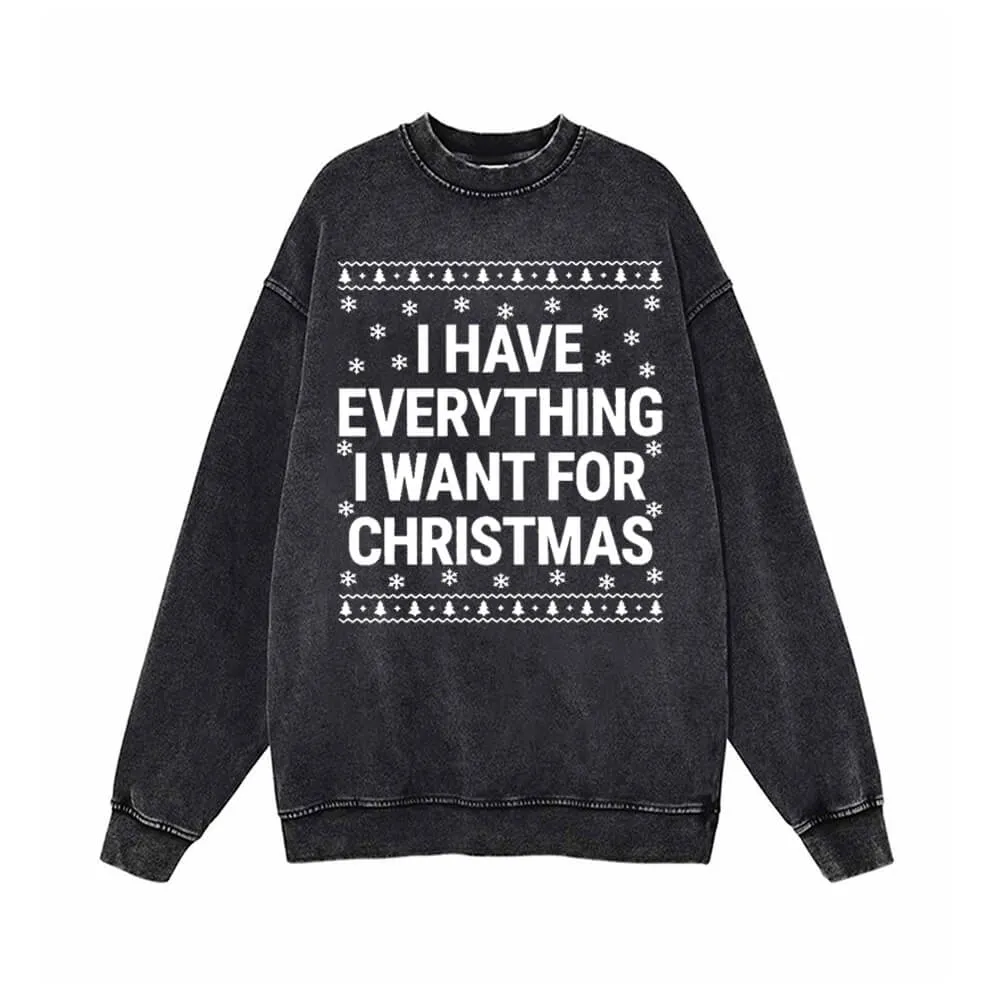 I Have Everything Letters Vintage Washed Couple Sweatshirt sold by GTHIC product image thumbnail 2