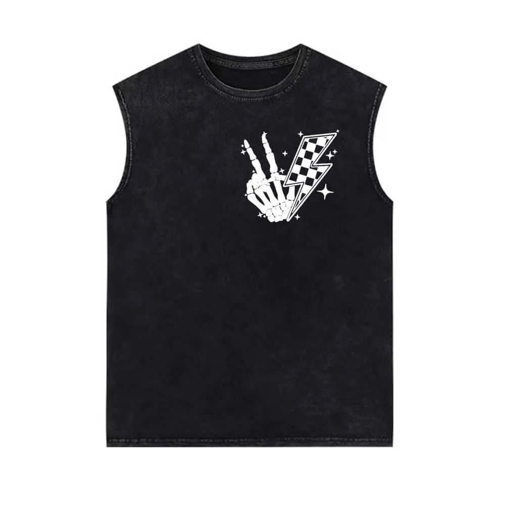 I’m Not Cutesy I’m Unhinged Yeah Vintage Washed Vest Top sold by GTHIC