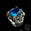 Domineering Axe Dragon Claw Sterling Silver CZ Ring sold by GTHIC