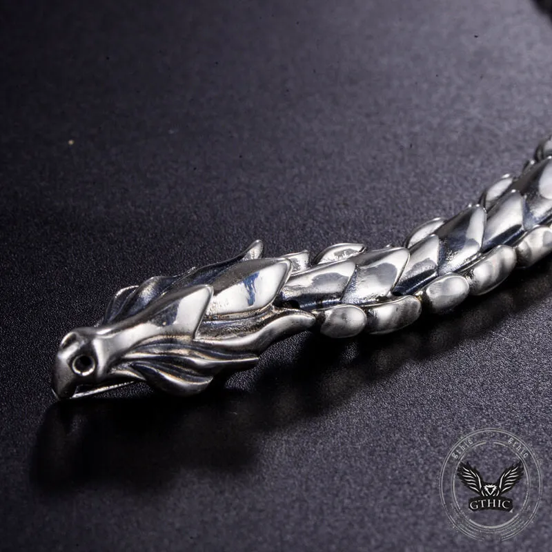 Domineering Dragon Head and Scale Sterling Silver Bracelet sold by GTHIC product image thumbnail 5