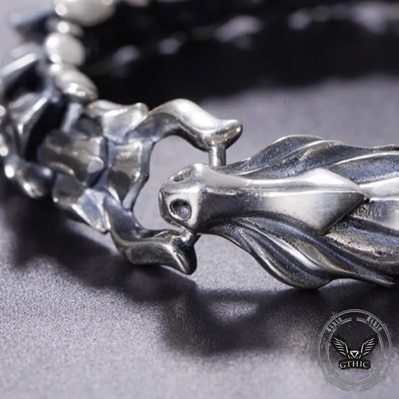 Domineering Dragon Head and Scale Sterling Silver Bracelet sold by GTHIC product image thumbnail 3
