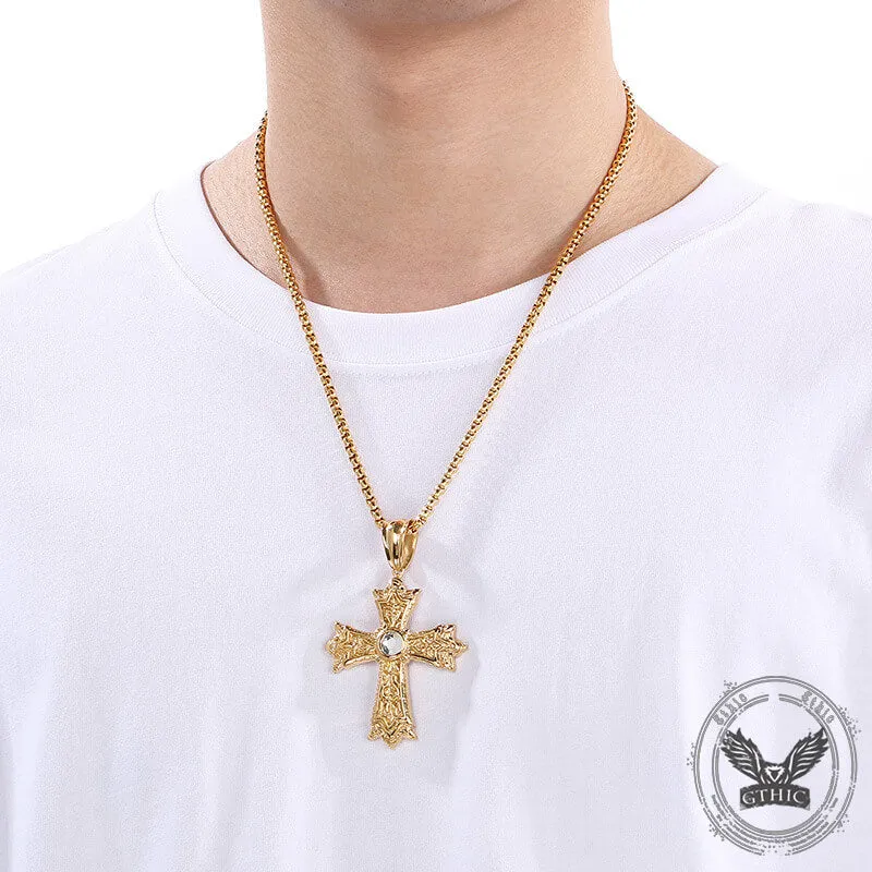 Gothic Gemstone Cross Stainless Steel Pendant sold by GTHIC product image thumbnail 2