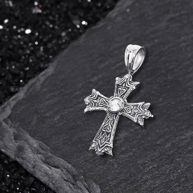 Gothic Gemstone Cross Stainless Steel Pendant sold by GTHIC product image thumbnail 4