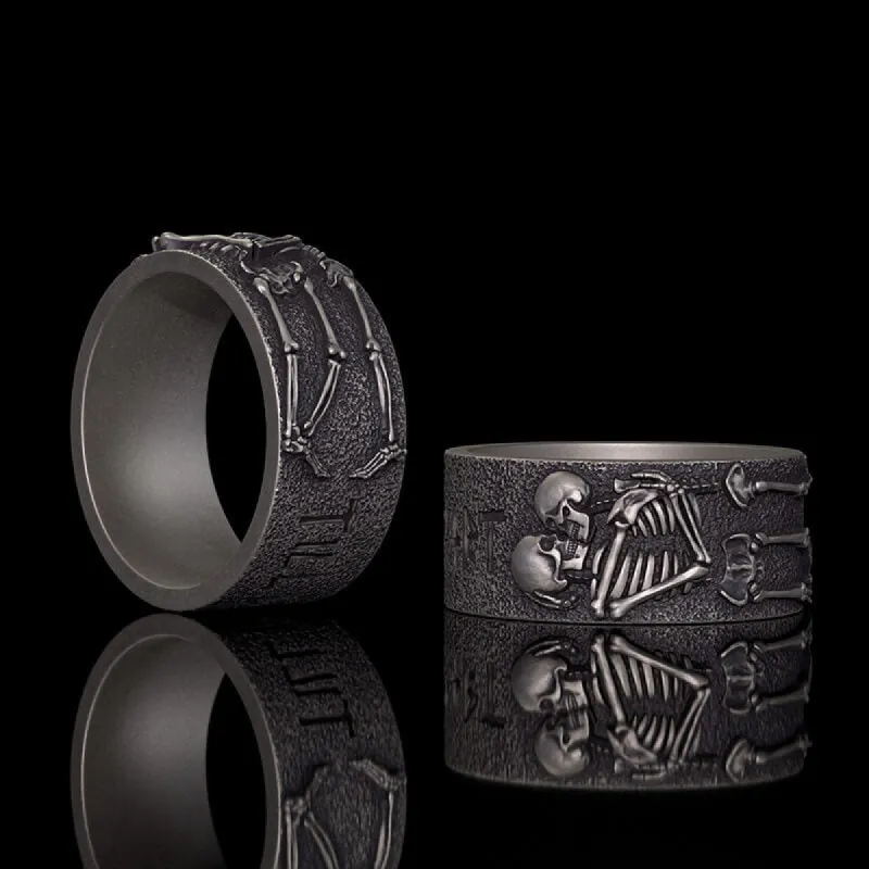 Till Death Do Us Part Sterling Silver Skeleton Ring sold by GTHIC