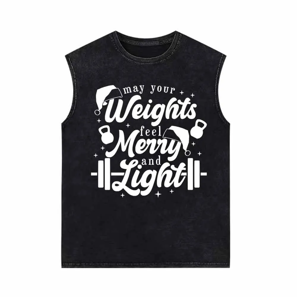May Your Weights Feel Merry And Light Christmas Vest Top sold by GTHIC