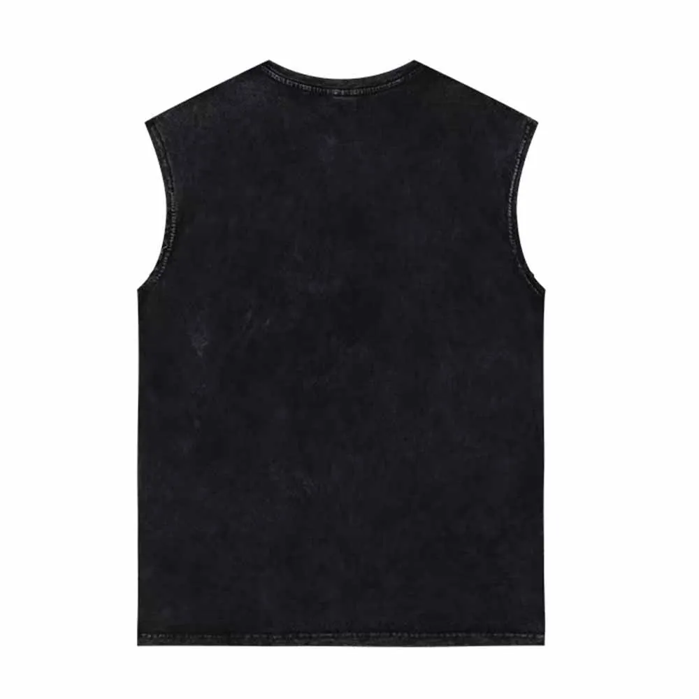 Sons Of Aspirin Skull Biker Vintage Washed Vest Top sold by GTHIC product image thumbnail 2