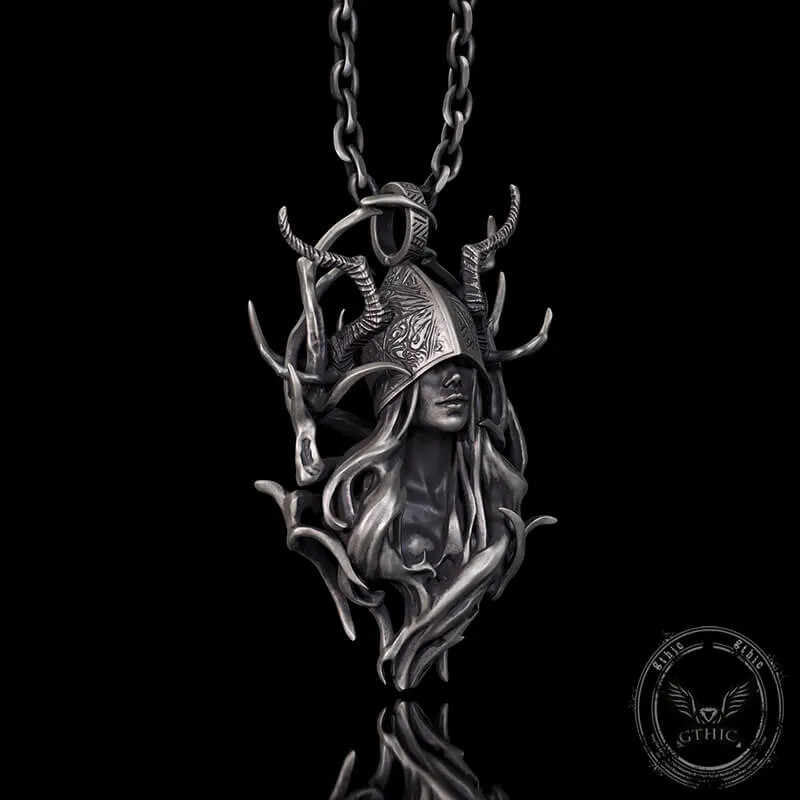 Horned Armor Witch Sterling Silver Pendant sold by GTHIC product image thumbnail 2