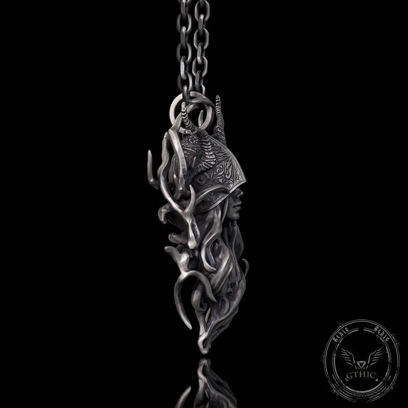 Horned Armor Witch Sterling Silver Pendant sold by GTHIC product image thumbnail 5