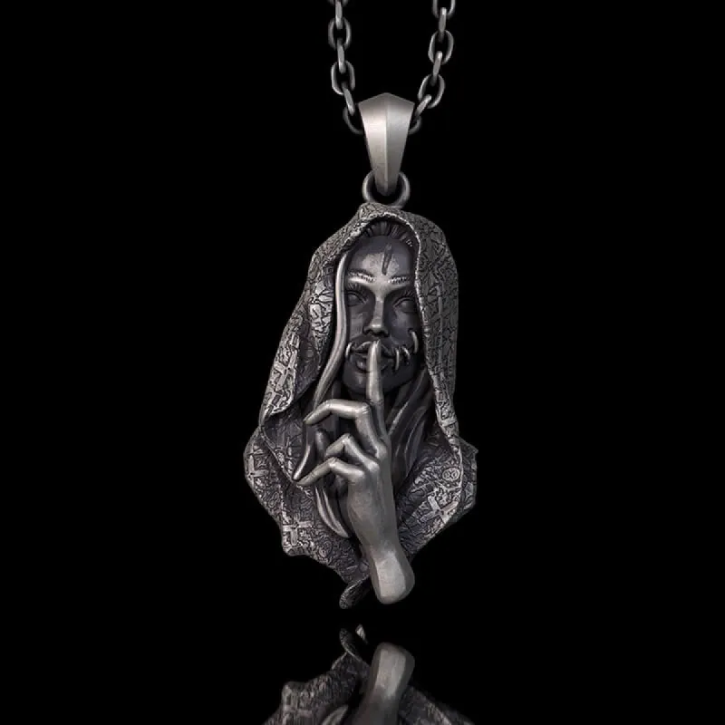 No Speak Sterling Silver Witch Pendant sold by GTHIC