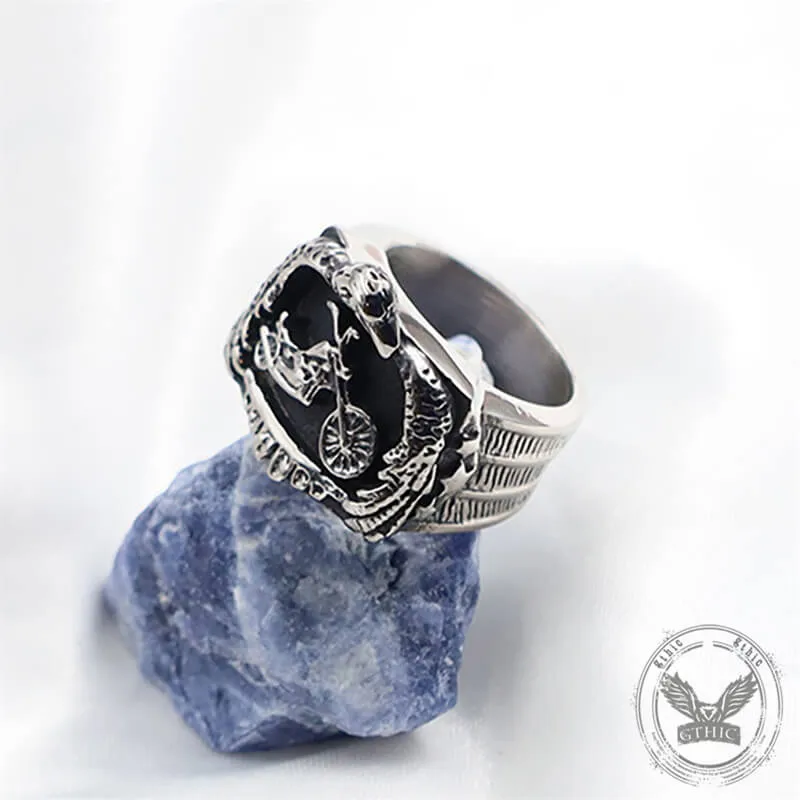 Punk Eagle Motorcycle Stainless Steel Biker Ring sold by GTHIC product image thumbnail 5