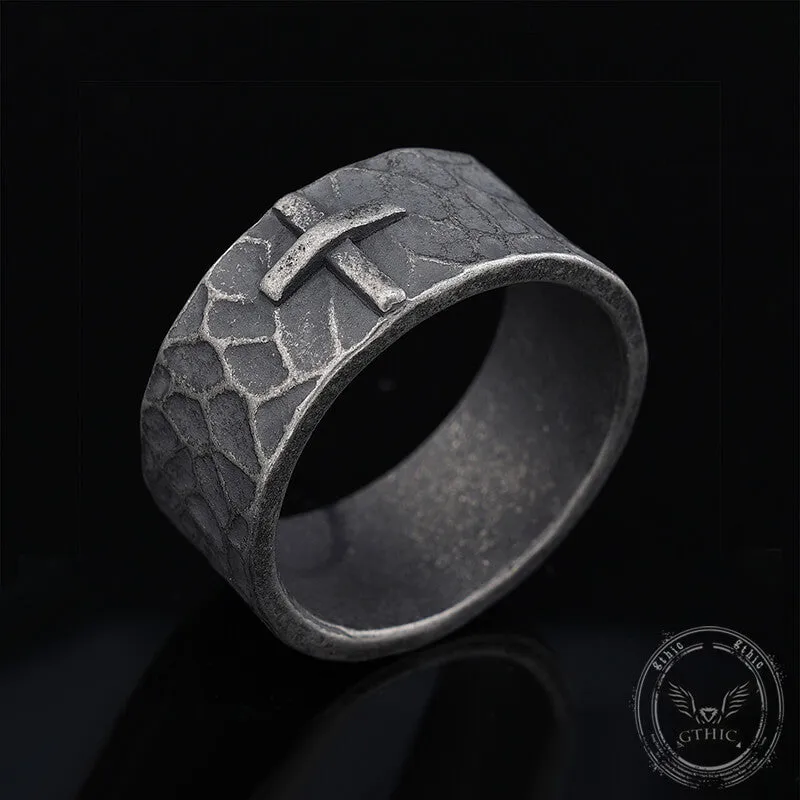 Minimalist Retro Texture Cross Stainless Steel Ring sold by GTHIC product image thumbnail 4