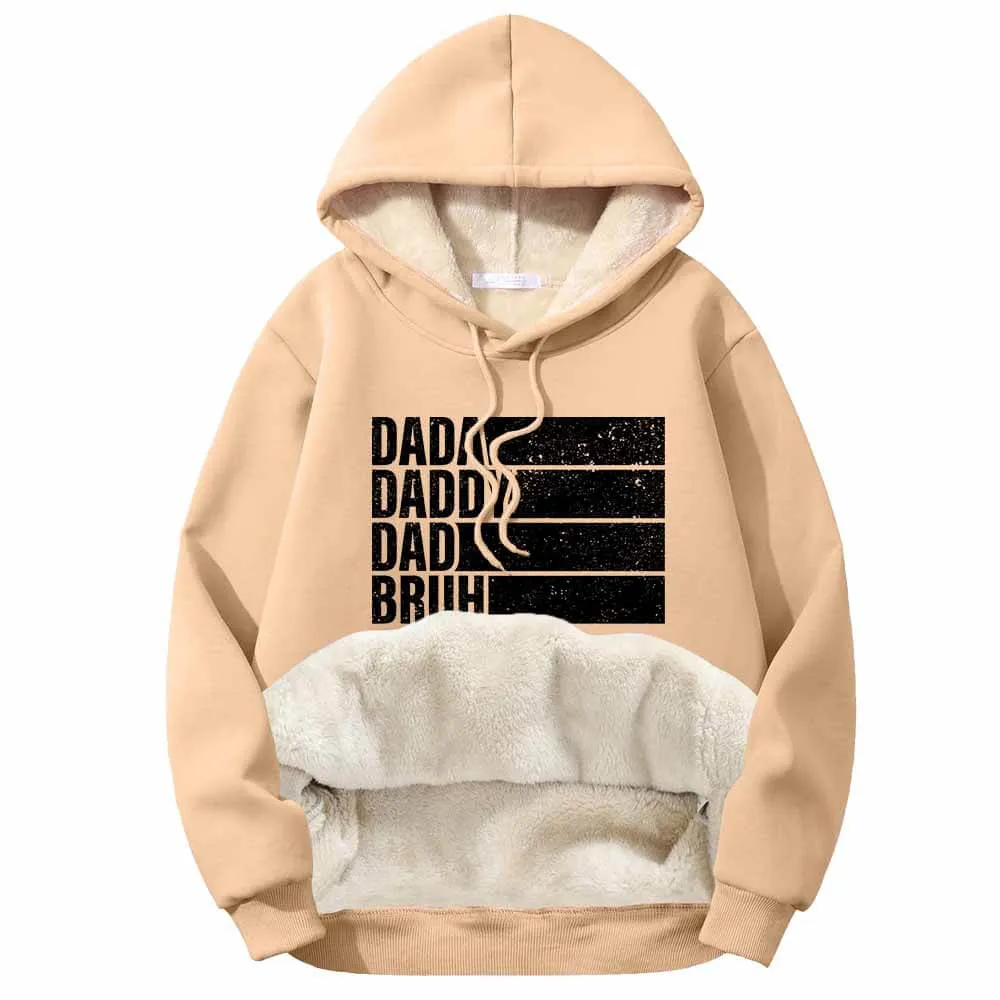 Dada Daddy Dad Bruh Funny Fleece Sherpa Lined Hoodie sold by GTHIC product image thumbnail 2