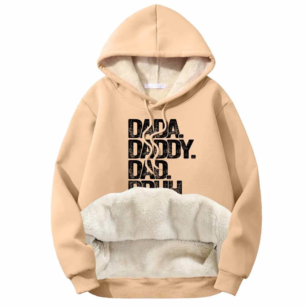 Dada Daddy Dad Bruh Warm Fleece Sherpa Lined Hoodie sold by GTHIC product image thumbnail 2