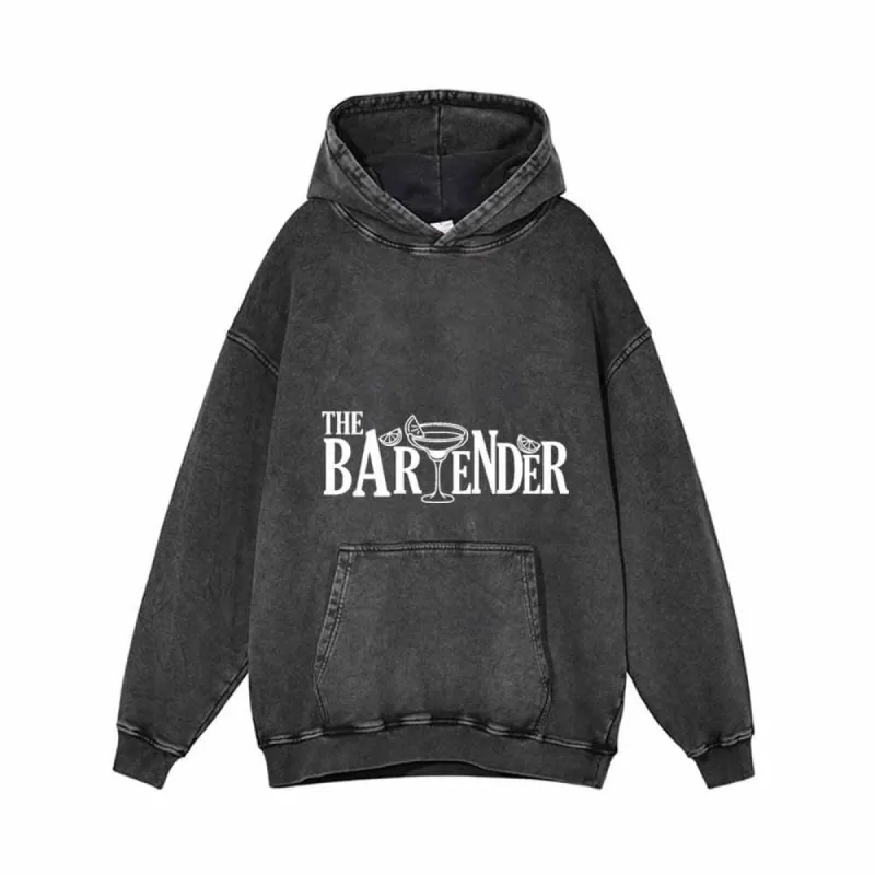The Bartender Cocktail Funny Vintage Washed Hoodie sold by GTHIC