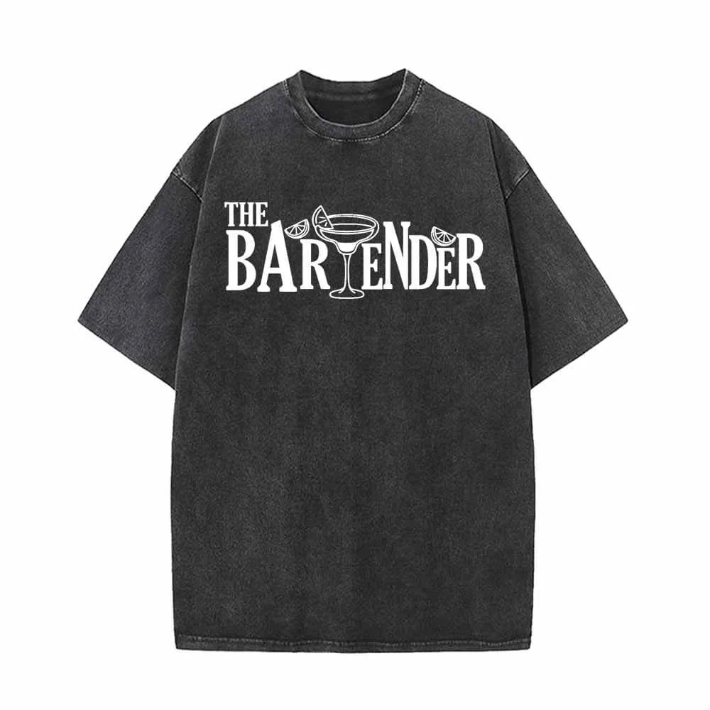 The Bartender Cocktail Funny Vintage Washed T-shirt sold by GTHIC