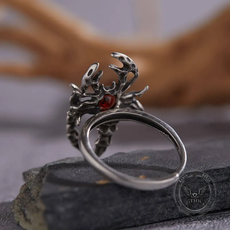 Retro Personality Exaggerated Opal Scorpion Stainless Steel Ring sold by GTHIC product image thumbnail 5