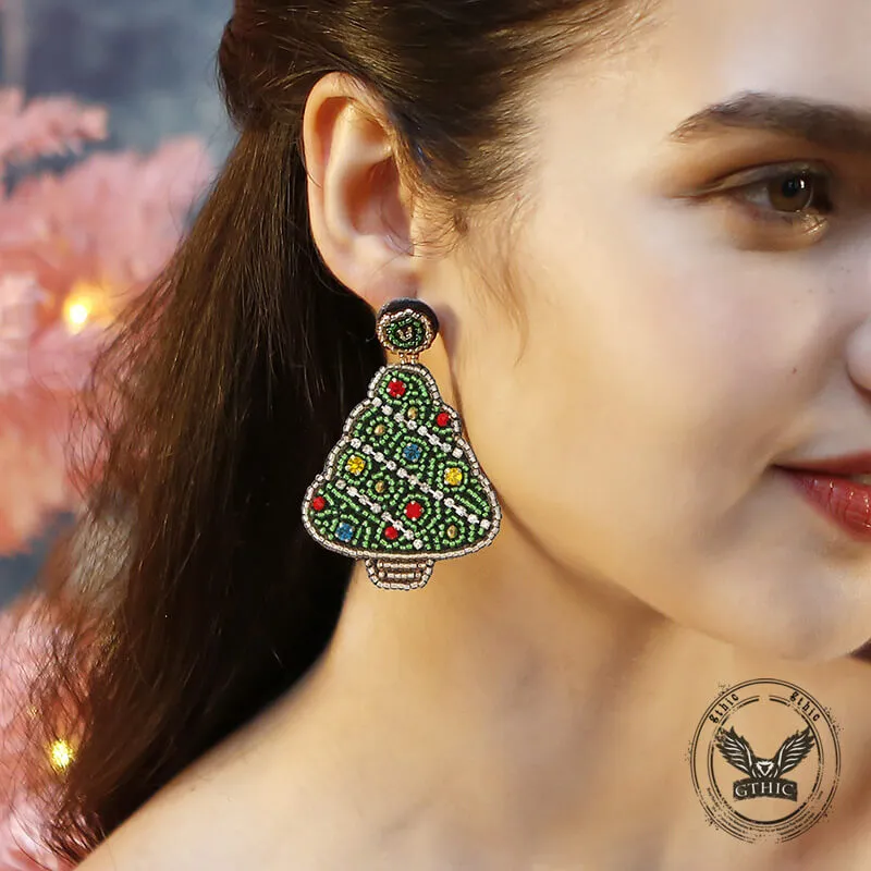 Christmas Tree Santa Cartoon Tassel Rice Bead Earrings sold by GTHIC product image thumbnail 3