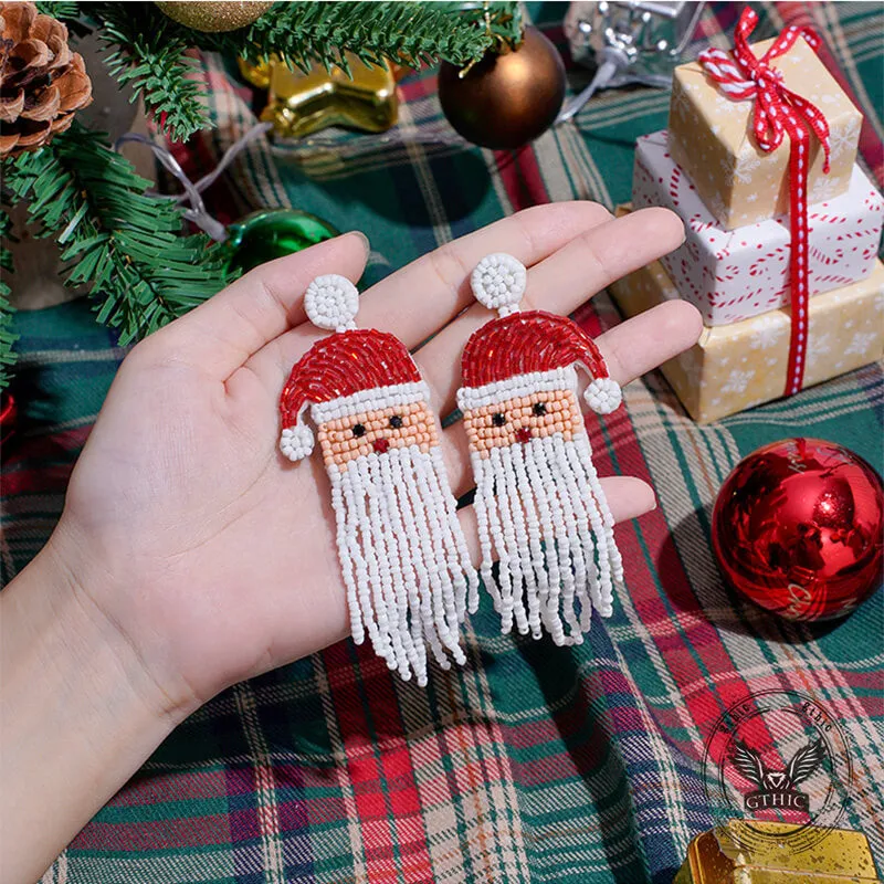 Christmas Tree Santa Cartoon Tassel Rice Bead Earrings sold by GTHIC product image thumbnail 5