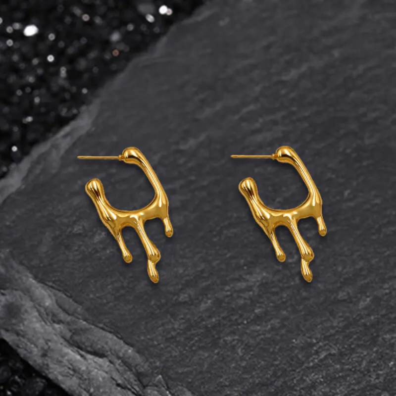 Gothic Blood Drop Design Stainless Steel Earrings sold by GTHIC