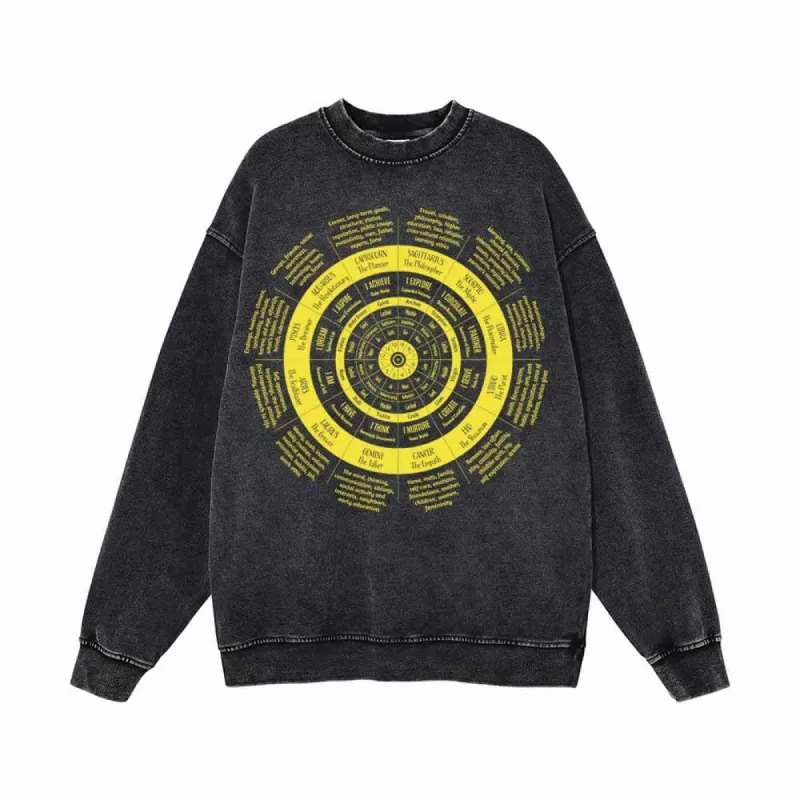 Astrology Houses And Meanings Vintage Washed Sweatshirt sold by GTHIC