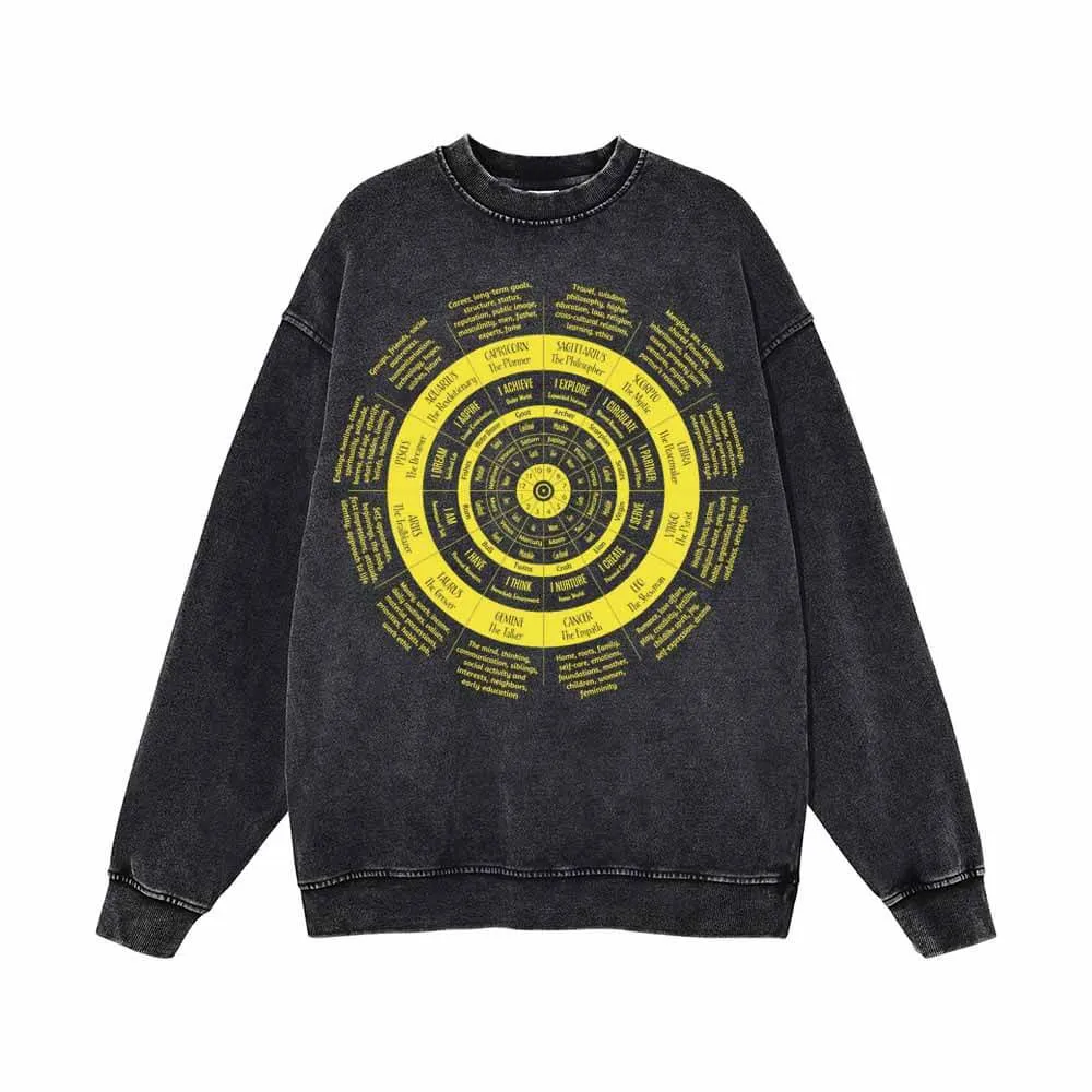 Astrology Houses And Meanings Vintage Washed Sweatshirt sold by GTHIC
