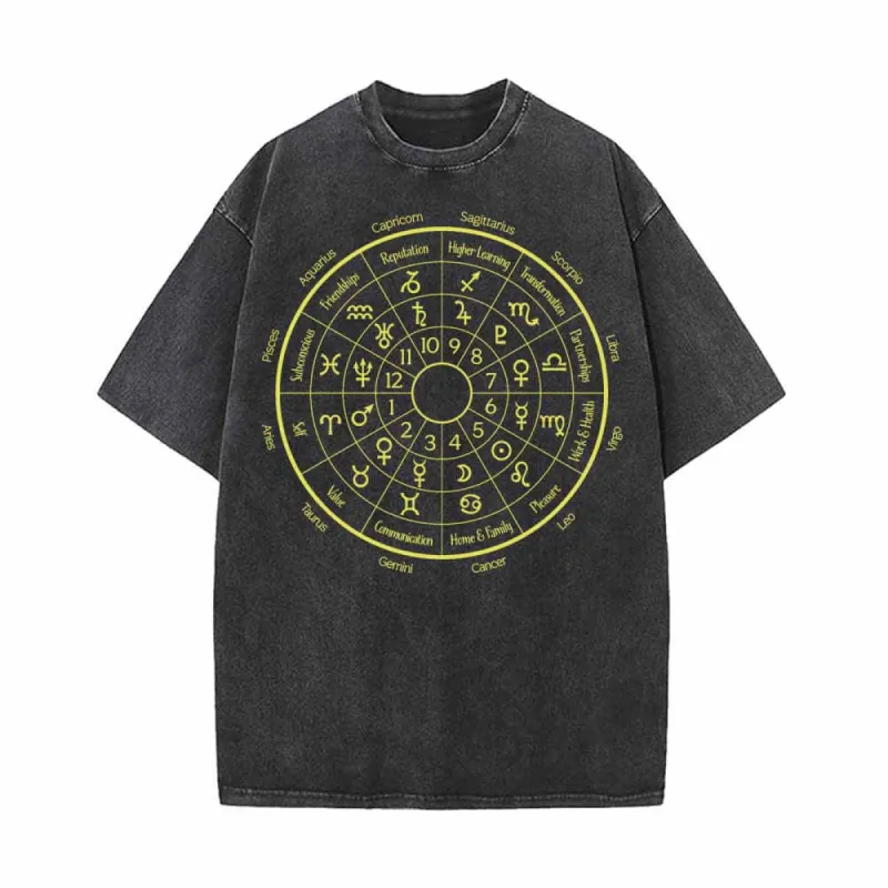 ★SCULPTOR★ Zodiac Sign Tee Black SC24S203BK 스컬프터(SCULPTOR) Zodiac Sign Tee Black - 사이즈 & 후기
