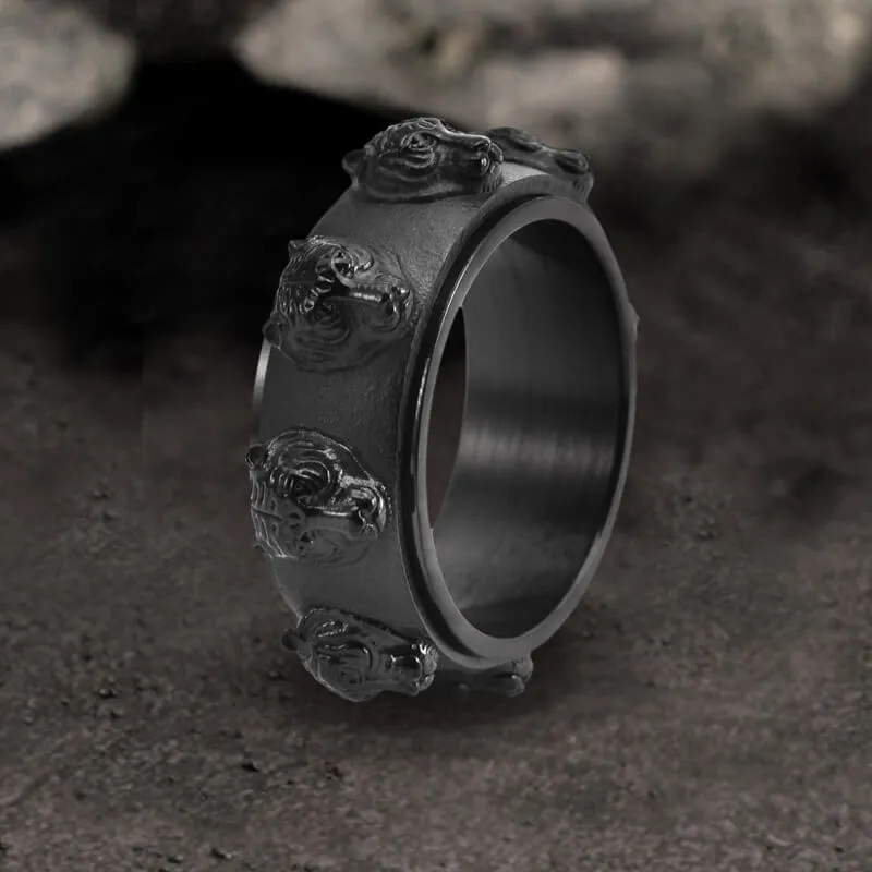 Punk Tiger Head Stainless Steel Spinner Ring sold by GTHIC product image thumbnail 5