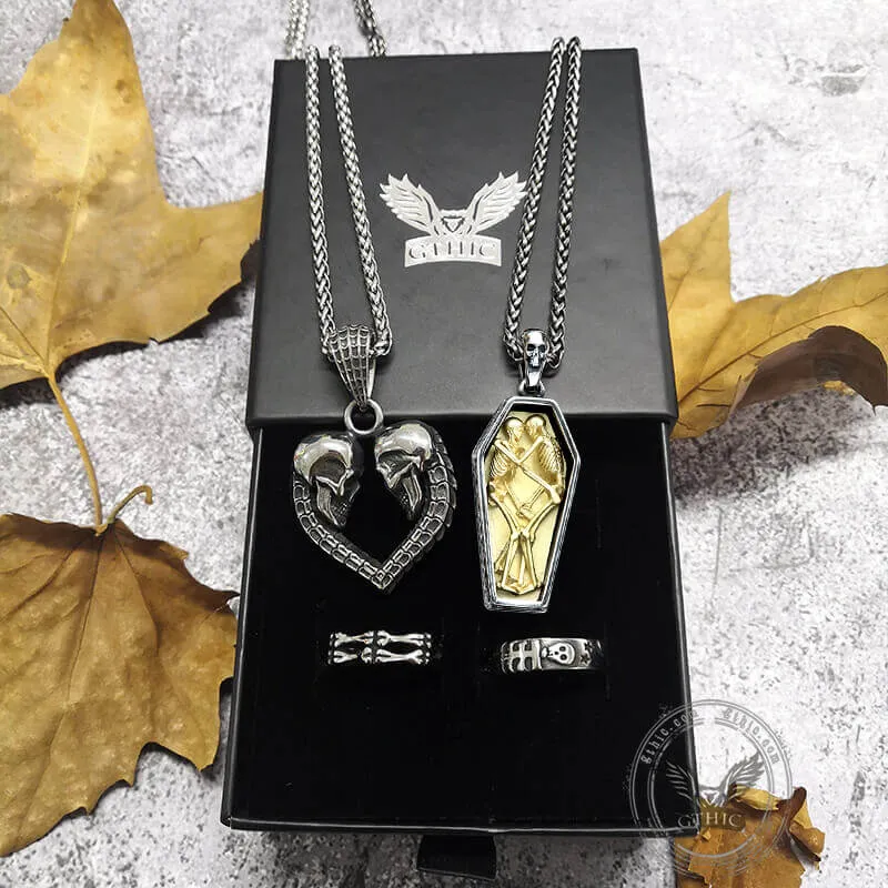 Till Death Do Us Part Skull Jewelry Set sold by GTHIC product image thumbnail 3