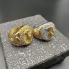 Hip Hop Eagle Rhinestone Stainless Steel Animal Ring sold by GTHIC