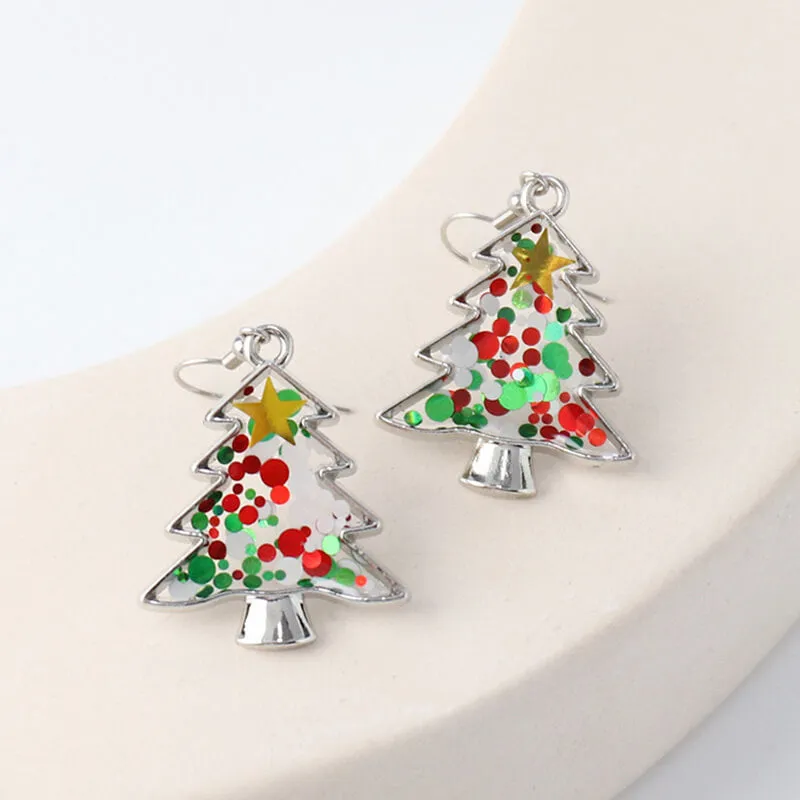 Creative Sequin Christmas Tree Resin Earrings sold by GTHIC product image thumbnail 4