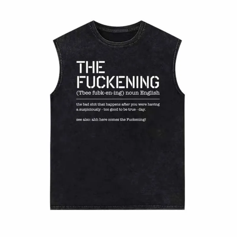 The Fuckening Vintage Washed Vest Top sold by GTHIC