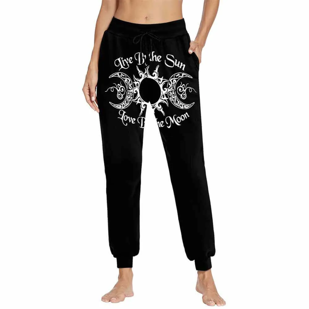 Live By The Sun Triple Goddess Casual Elastic Drawstring Pants sold by GTHIC product image thumbnail 5