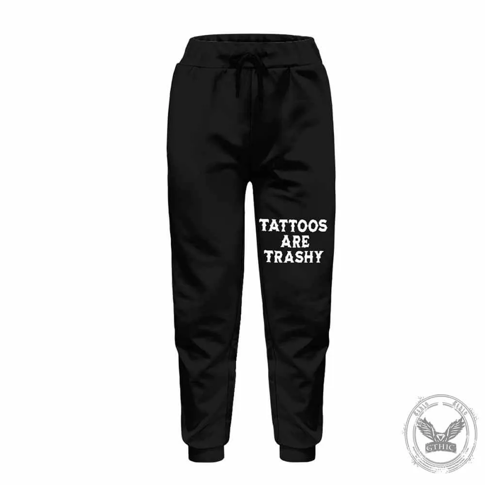 Tattoos Are Trashy Casual Elastic Drawstring Pants sold by GTHIC product image thumbnail 4
