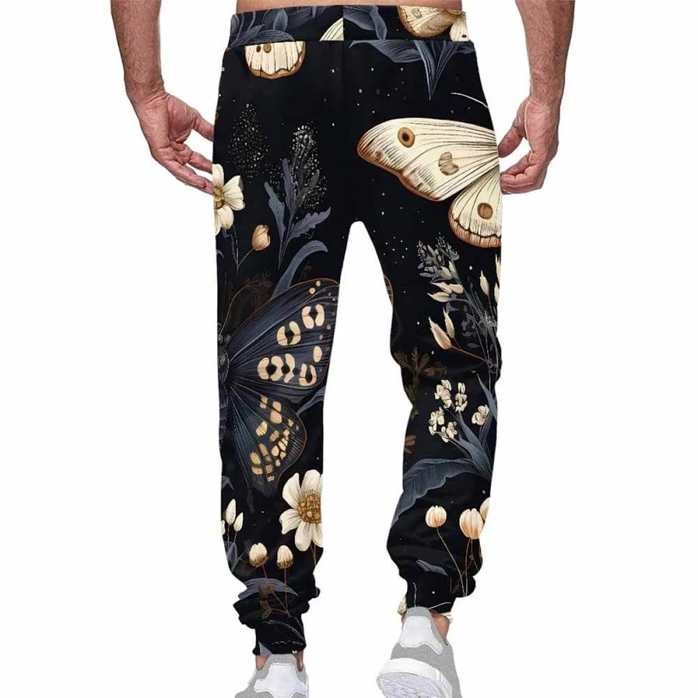 Mystical Moth And Flower Casual Elastic Drawstring Pants sold by GTHIC product image thumbnail 5