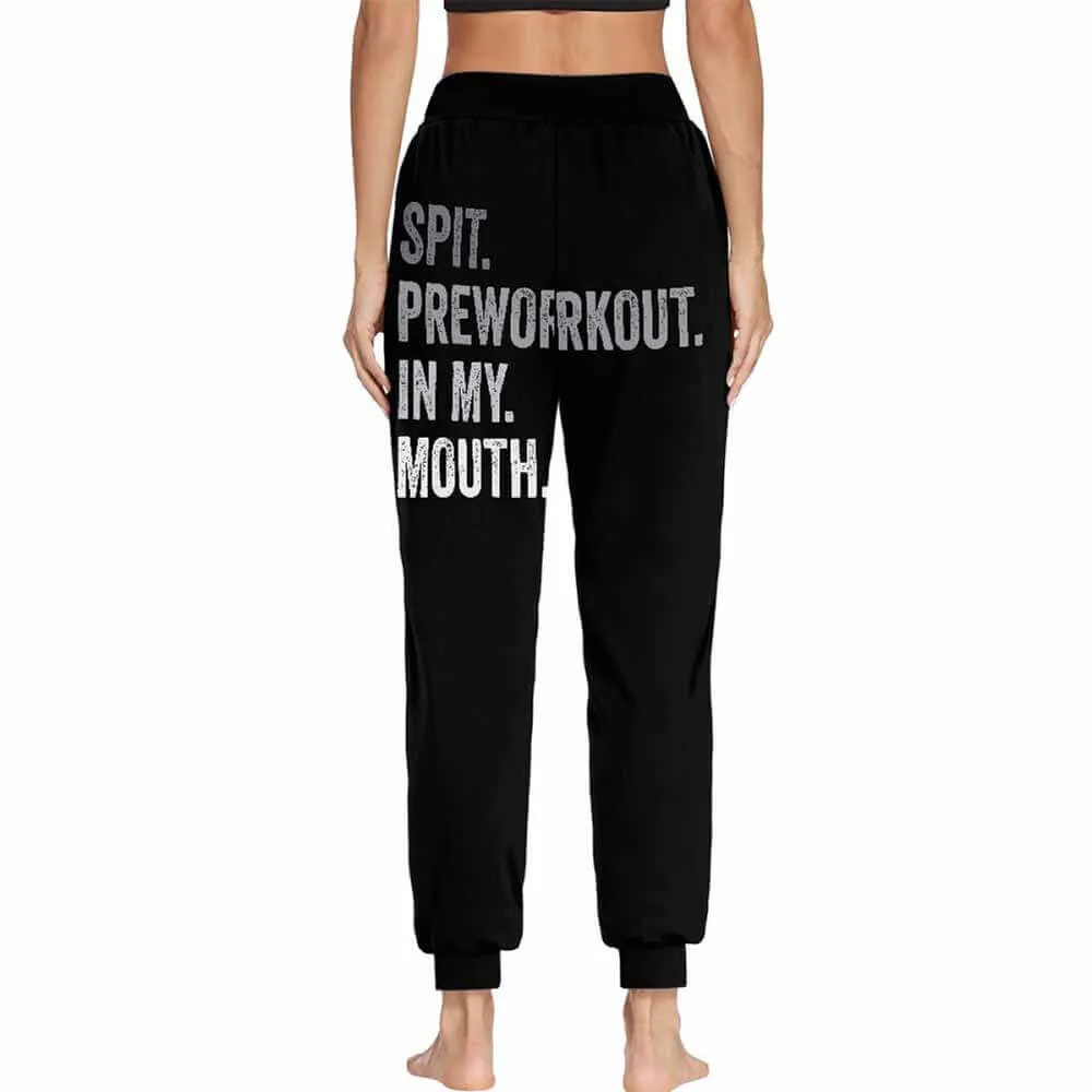 Spit Preworkout In My Mouth Casual Elastic Drawstring Pants sold by GTHIC product image thumbnail 2