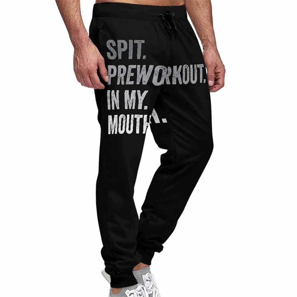 Spit Preworkout In My Mouth Casual Elastic Drawstring Pants sold by GTHIC product image thumbnail 3