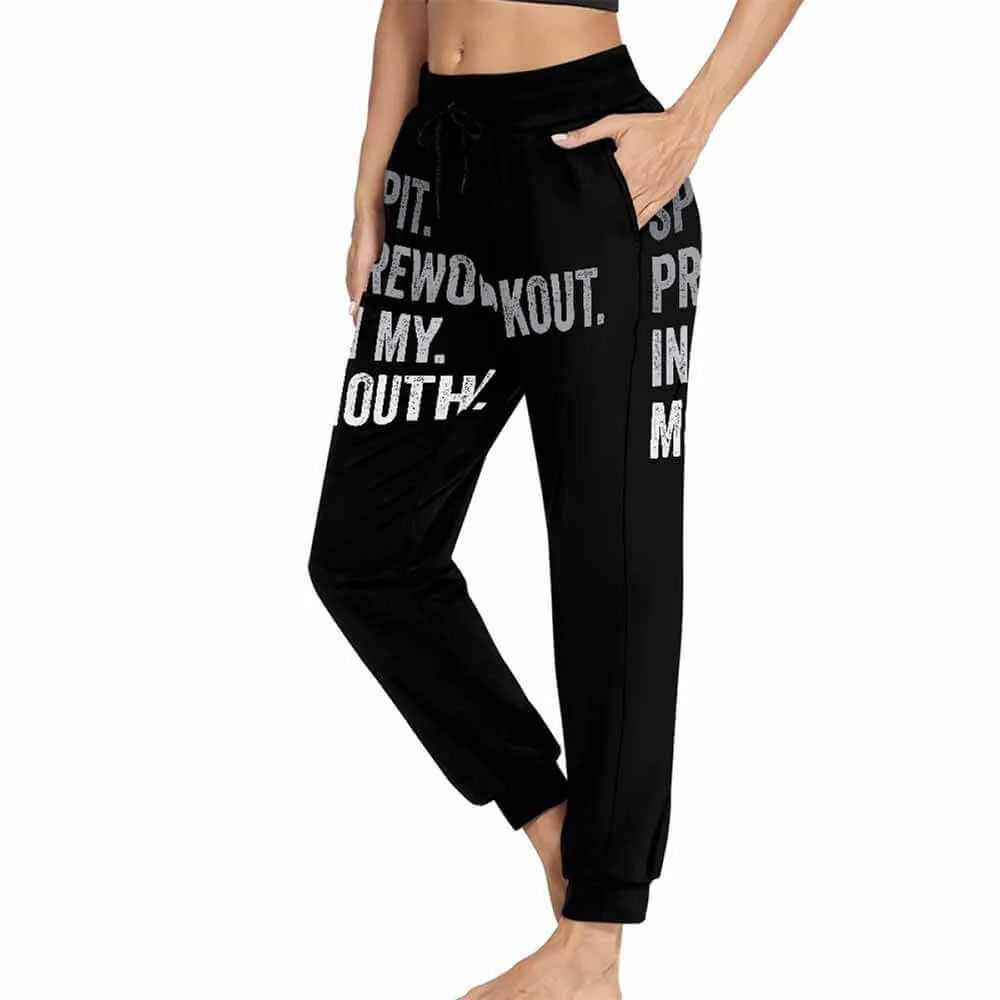 Spit Preworkout In My Mouth Casual Elastic Drawstring Pants sold by GTHIC product image thumbnail 5