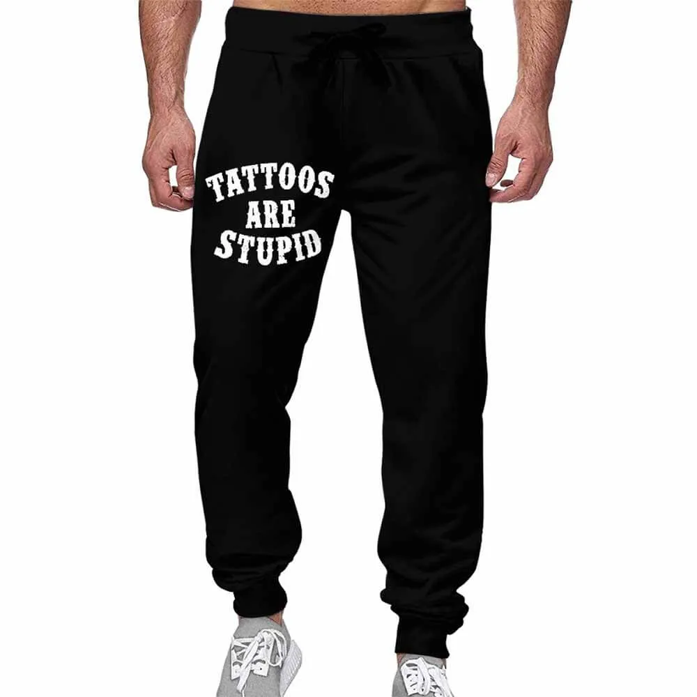 Tattoos Are Stupid Casual Elastic Drawstring Pants sold by GTHIC