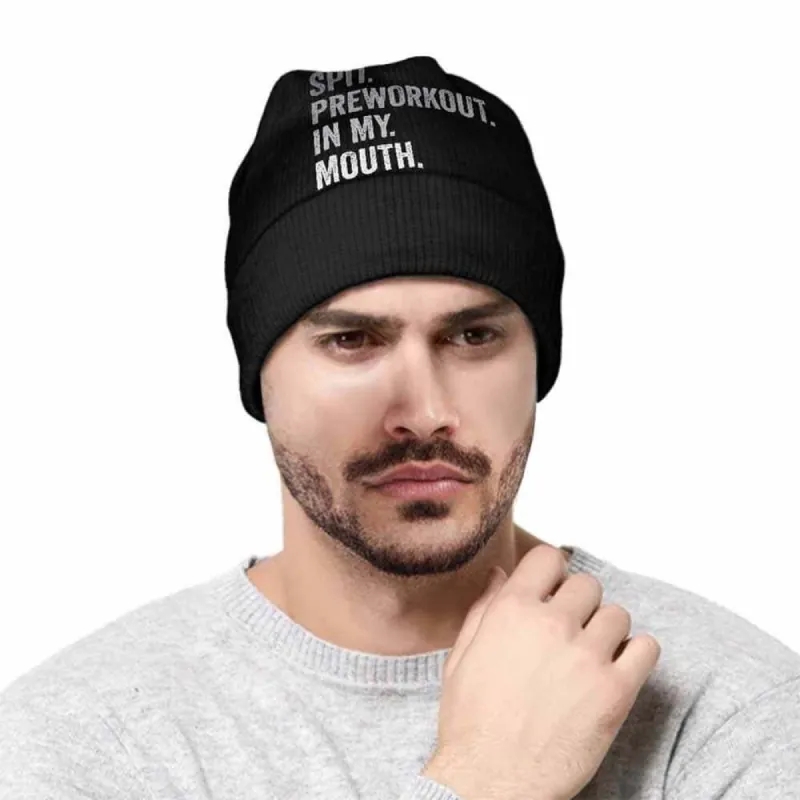 Spit Preworkout In My Mouth Warm Knitted Beanie Hat sold by GTHIC