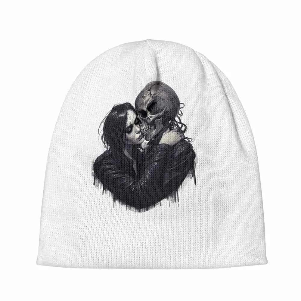 White Girl Skull Skeleton Hug Warm Knitted Beanie Hat sold by GTHIC product image thumbnail 5