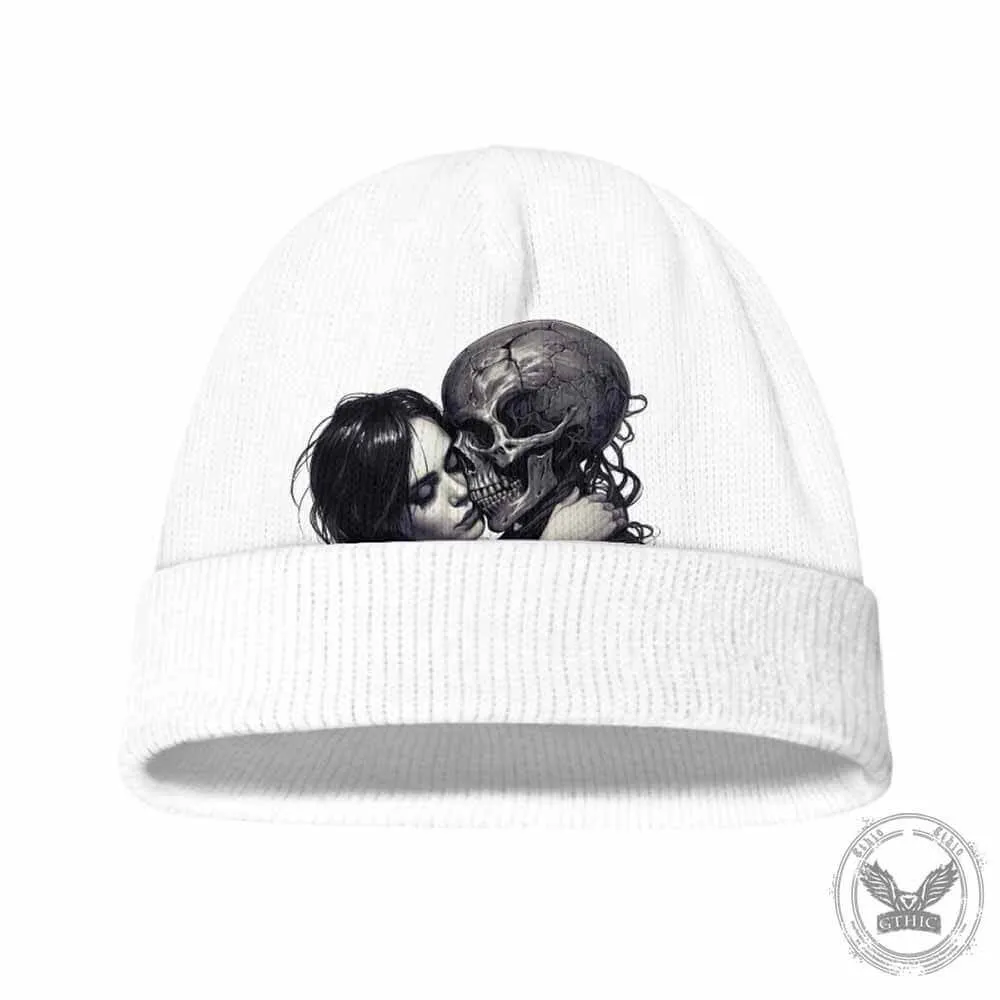 White Girl Skull Skeleton Hug Warm Knitted Beanie Hat sold by GTHIC product image thumbnail 4