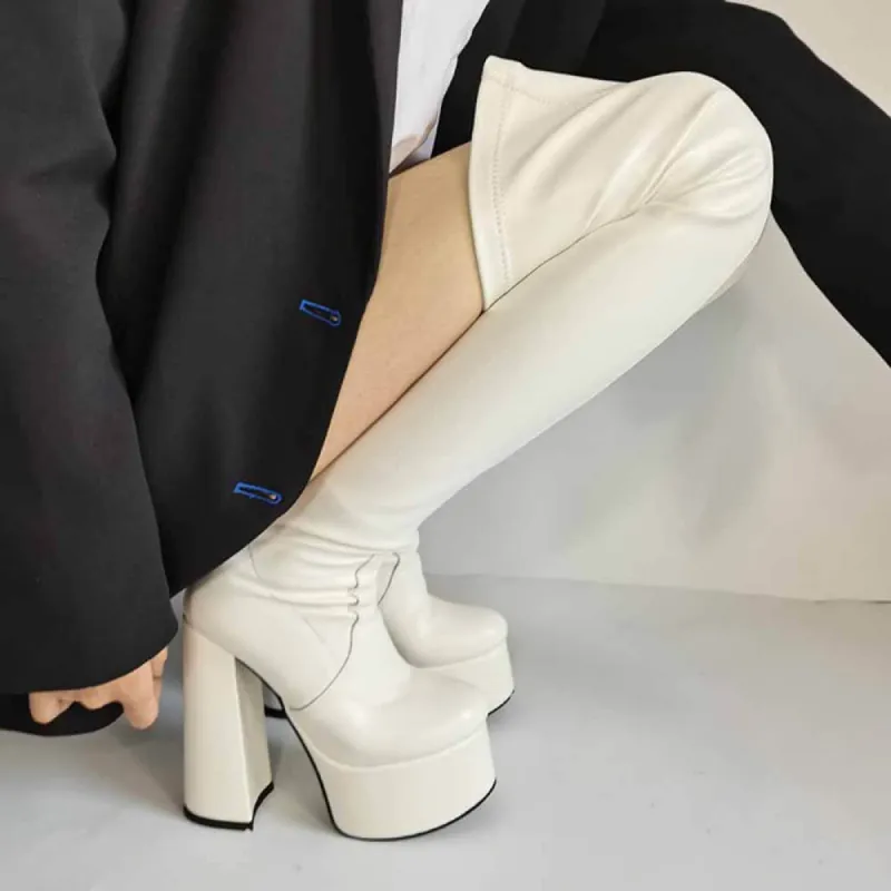 Women’s High Heel Patent Leather Over The Knee Boots sold by GTHIC