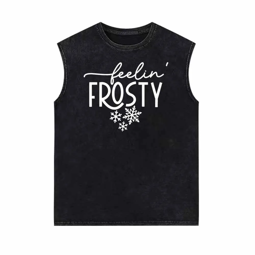 Feelin Frosty Snowflake Vintage Washed Vest Top sold by GTHIC