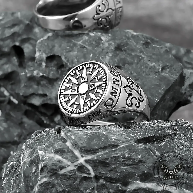 Vintage Viking Nordic Compass Stainless Steel Marine Ring sold by GTHIC product image thumbnail 3