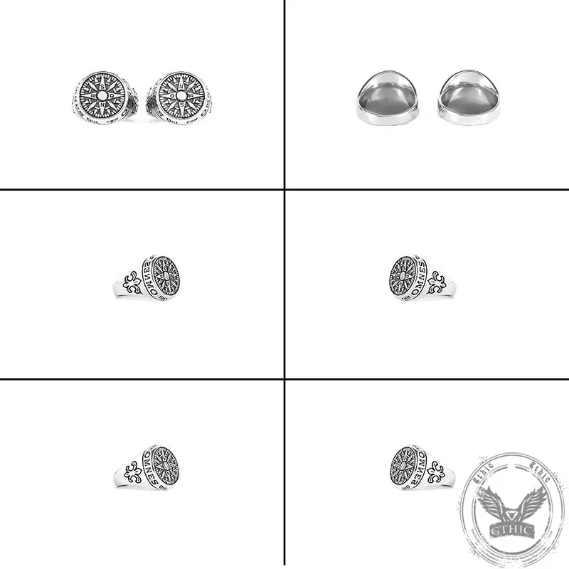 Vintage Viking Nordic Compass Stainless Steel Marine Ring sold by GTHIC product image thumbnail 5