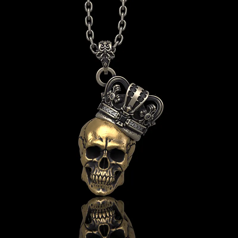 Crown Skull Sterling Silver Pendant sold by GTHIC product image thumbnail 2