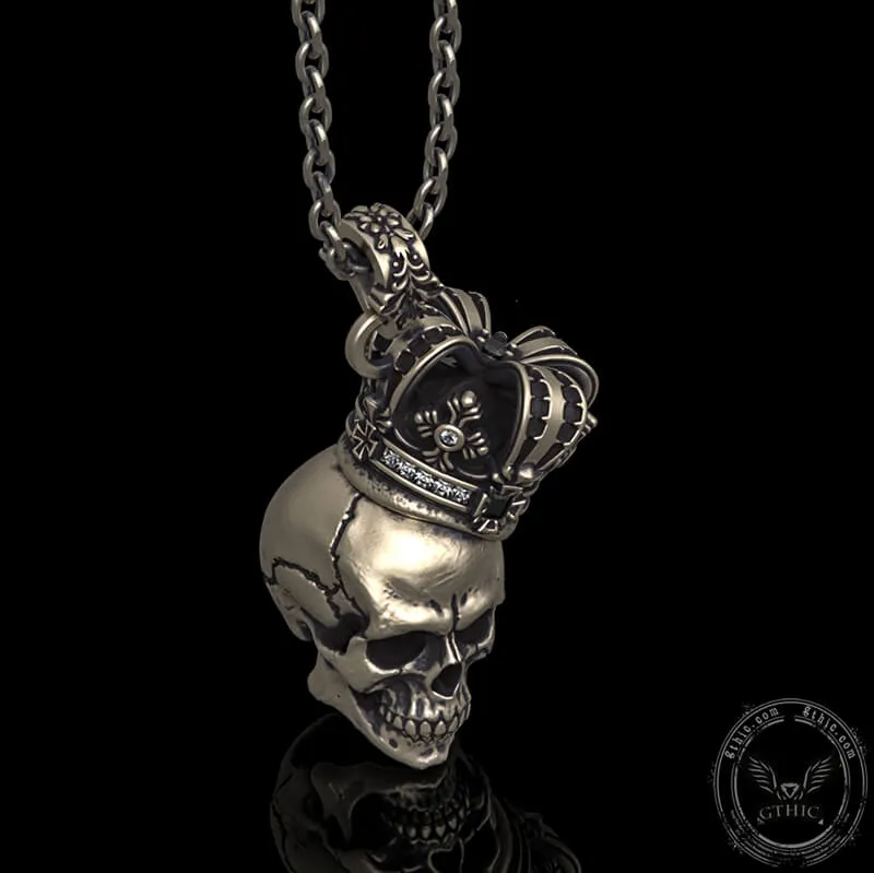 Crown Skull Sterling Silver Pendant sold by GTHIC product image thumbnail 4