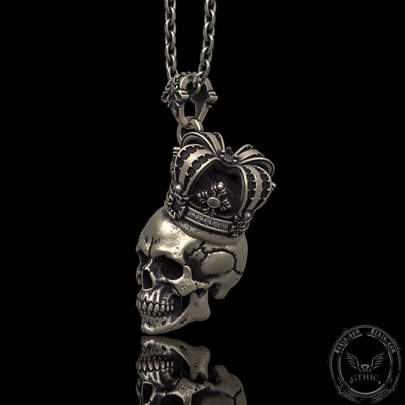 Crown Skull Sterling Silver Pendant sold by GTHIC product image thumbnail 5