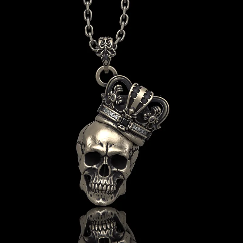 Crown Skull Sterling Silver Pendant sold by GTHIC